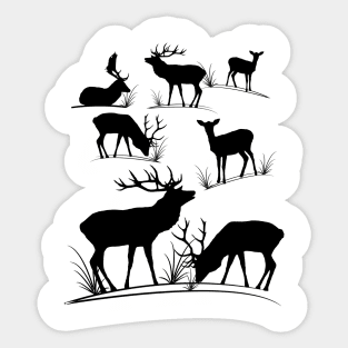 roe deer, stag, wild animal, hunting, hunter, forest Sticker